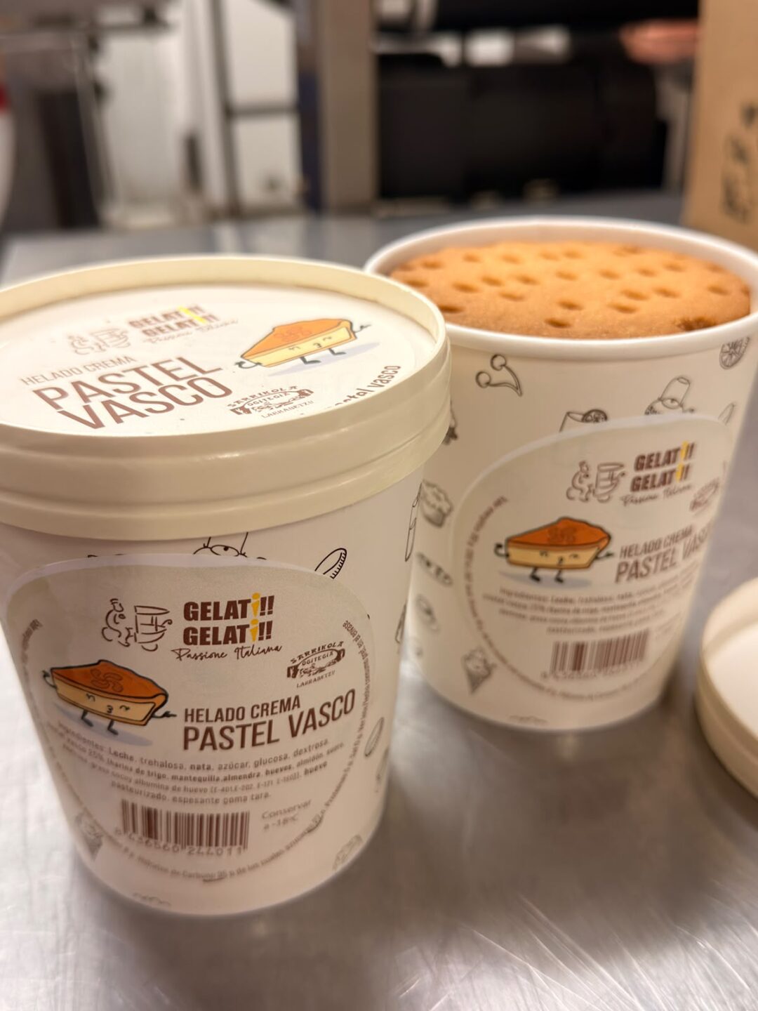 helado de pastel vasco